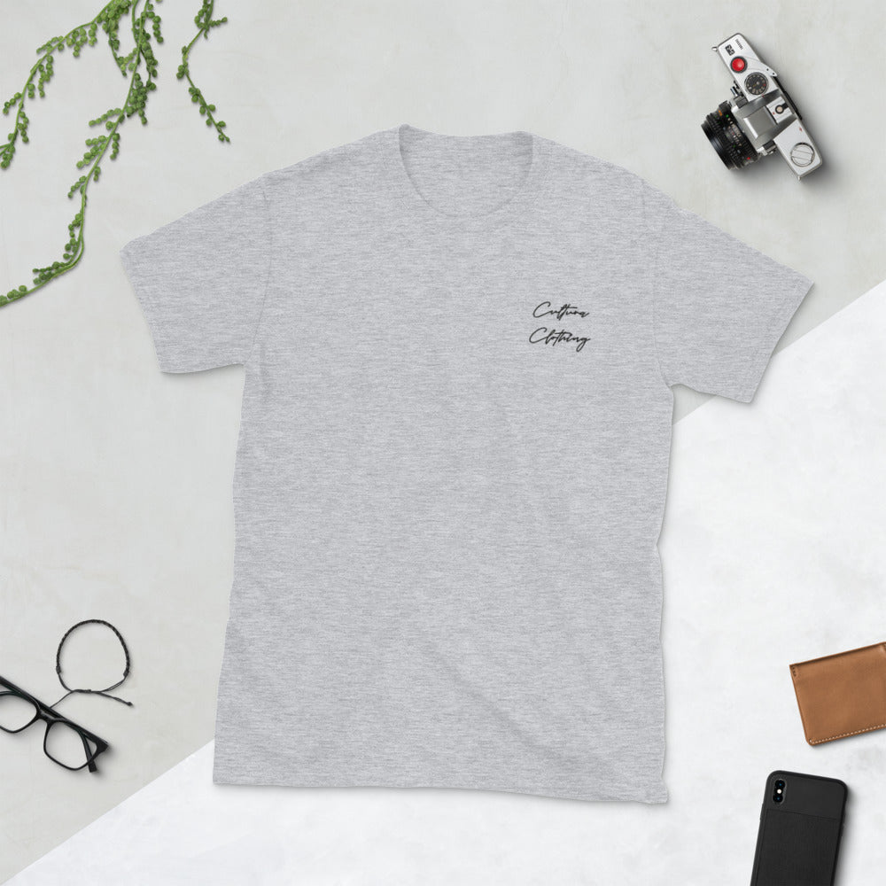 Embroidered Cultura Script Unisex T-Shirt